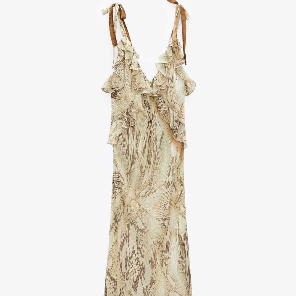 Animal print midi dress